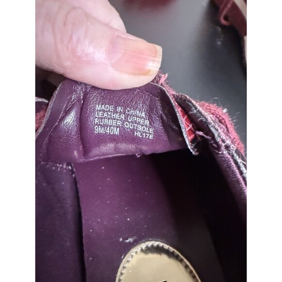 Michael Kors Burgundy and Gold Women's Sneakers - Picture 8 of 10